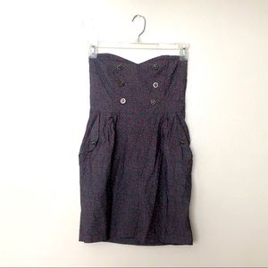 Modcloth Sweetheart Strapless Button Dress